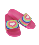 Hatley Girl's Slide On Sandals Rainbow Heart