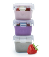 Melii Glass Containers with Silicone Sleeve Pink, Purple, Grey