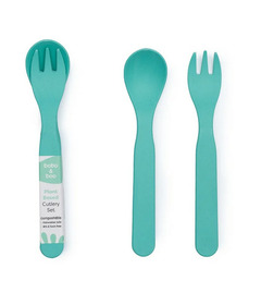 image of bobo&boo Plant-Based Cutlery Green with sku:314751
