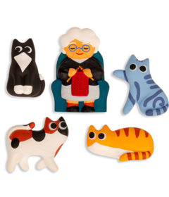 Kikkerland Cat Lady Magnets