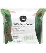 L. Chlorine Free Ultra Thin Pads Regular Absorbency Organic Cotton