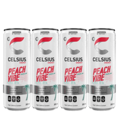 Celsius Energy Drink Peach Vibe Sparkling White Peach Bundle