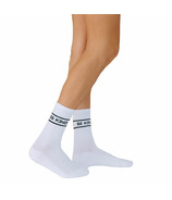 Pear Compression Forma Crew Socks Varsity 'Be Kind' White & Black