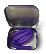Silikids Large Tin Single Reusable Straw Violet