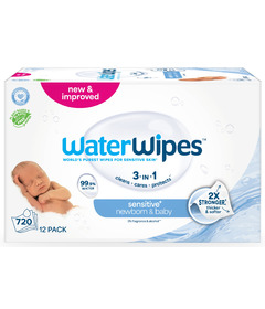image of WaterWipes Sensitive+ Newborn & Baby Wipes Unscented & Hypoallergenic with sku:214839