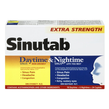Sinutab Sinus Extra Strength Daytime & Nightime Convenience Pack Sinutab Sinus Extra Strength Daytime & Nightime Convenience Pack