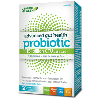 Genuine Health Advanced Gut Health Probiotic 15 Billion CFUs Genuine Health Advanced Gut Health Probiotic 15 Billion CFUs
