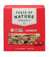 Taste of Nature Organic Snack Bars Cranberry 