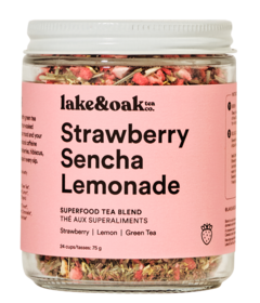 Lake & Oak Tea Co. Superfood Tea Blend Strawberry Sencha Lemonade