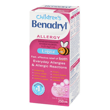 Buy Benadryl Allergy Children's Liquid 250 mL Online in Canada | FREE ...