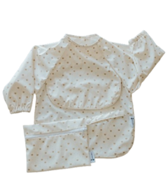 Micasso & Co Long Sleeved Bib with Integrated Pocket Teddy Bear