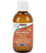 NOW Foods Ultra Oméga-3 huile de poisson liquide Pamplemousse-Clémentine 