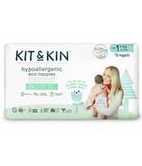 Kit & Kin Hypoallergenic Disposable Diapers Owl & Lamb Size 1