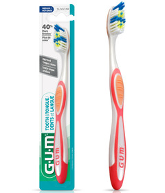 GUM Tooth & Tongue Brush Regular Medium
