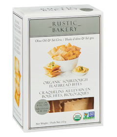 Rustic Bakery Organic Sourdough Flatbread Bites Olive Oil & Sel Gris