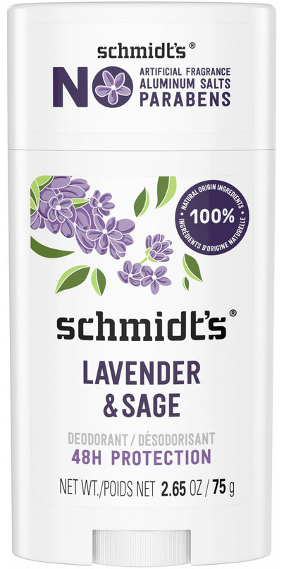 Schmidt's déodorant naturel, peau sensible lavande et sauge - Schmidt's