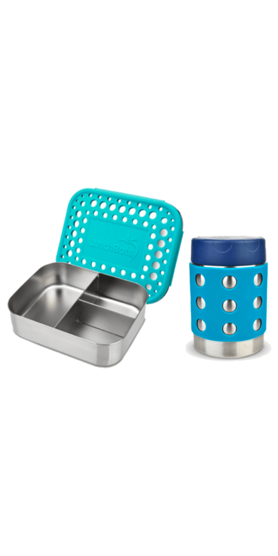 LunchBots Thermos Container Aqua Dots 12oz