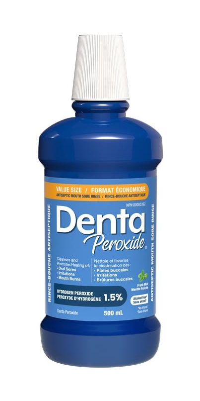 Buy Denta Peroxide Antiseptic Mouth Sore Rinse Fresh Mint at Well.ca ...