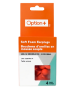 Option+ Soft Foam Ear Plugs