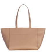 ela Medium Zipper Tote Beige