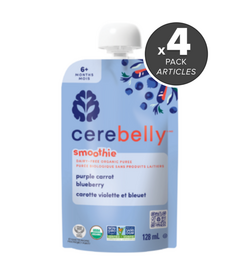 Cerebelly Organic Purple Carrot Blueberry Smoothie Bundle