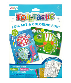 OOLY Awesome Animals Foil-Tastic Foil Art & Colouring Fun Kit