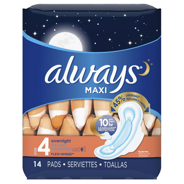 Save on Always Maxi Pads with Flexi-Wings Overnight Size 4 Order Online  Delivery