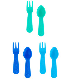 Lunch Punch Fork & Spoon Set Burst