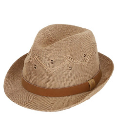 Calikids Straw Hat Flexi Fedora Tan