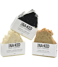 Buck Naked Soap Charcoal + Anise, Oatmeal + Almond Milk & Coffee Start Up