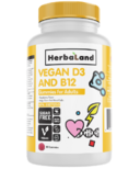 Vitamines D3 et B12 Herbaland à mâcher