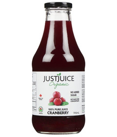 Just Juice 100% Pure Organic Cranberry Juice