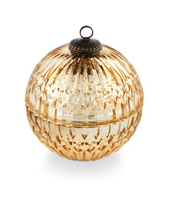 ILLUME Winter White Glass Ornament - Gold