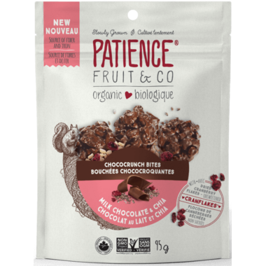 Patience Fruit & Co. Organic Chococrunch Bites Milk Chocolate & Chia Patience Fruit & Co. Organic Chococrunch Bites Milk Chocolate & Chia