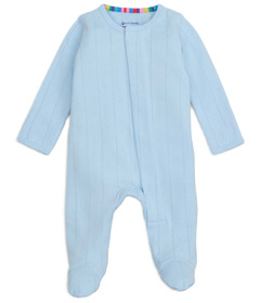 Magnetic Me Pointelle Footie Love Lines Blue