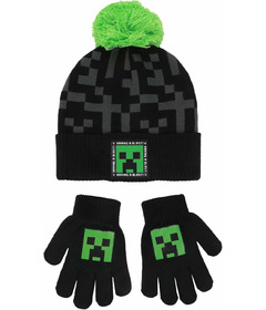 Bioworld Hat And Glove Set Minecraft