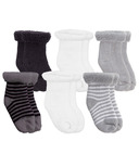 Kushies Newborn Terry Socks Grey