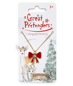 Great Pretenders Holiday Bow Necklace