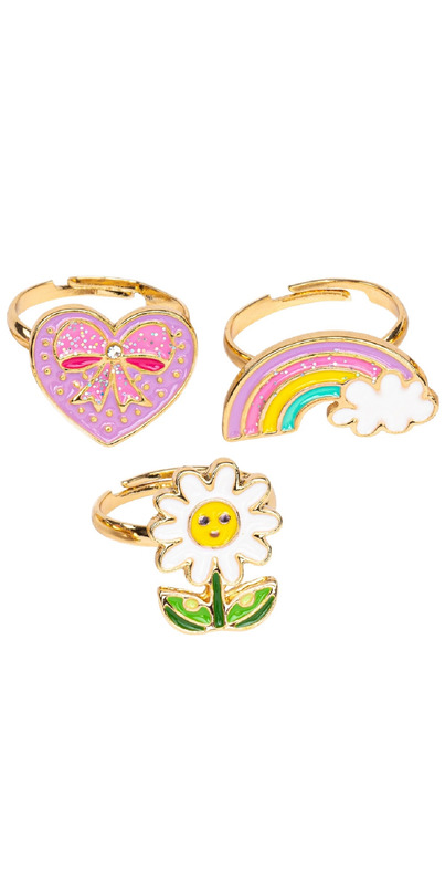 Corée du Sud enfants bijou bague petite princesse jouet bijoux fille bébé cristal diamant bague réglable boîte-cadeau - Nihaojewelry ance