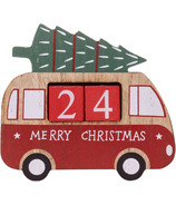 Silver Tree Painted Wood Camper Van Advent Calendar