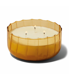 Paddywax Ripple Tan Ribbed Glass Golden Ember