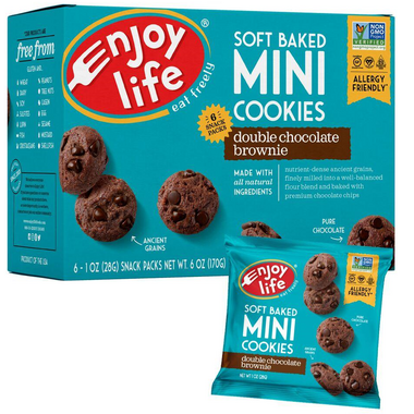 baked soft enjoy double mini brownie snack packs cookie chocolate