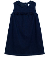 miles the label Girl Dark Blue Denim Sleeveless Knit Dress 
