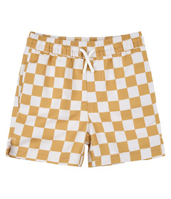 Petit Lem Swim Trunks Checkerboard Orange Yellow