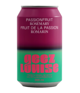 Geez Louise Sparkling Water Passionfruit Rosemary
