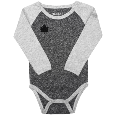 Juddlies Organic Raglan Long Sleeve Body Tee Graphite Black Juddlies Organic Raglan Long Sleeve Body Tee Graphite Black