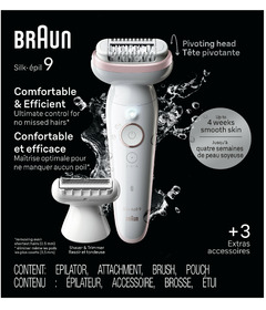 Braun Leg Epilator SES9-030 Flamingo