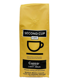 Second Cup Organic Light Roast Whole Bean Coffee Cuzco