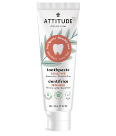 ATTITUDE Toothpaste Fluoride Free Sensitive Spearmint
