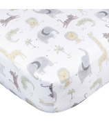 Gerber Childrenswear Knit Crib Sheet Animals and Geo Animals